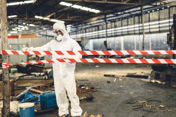 Professional Hoarding Cleanup technician working in Califon, NJ